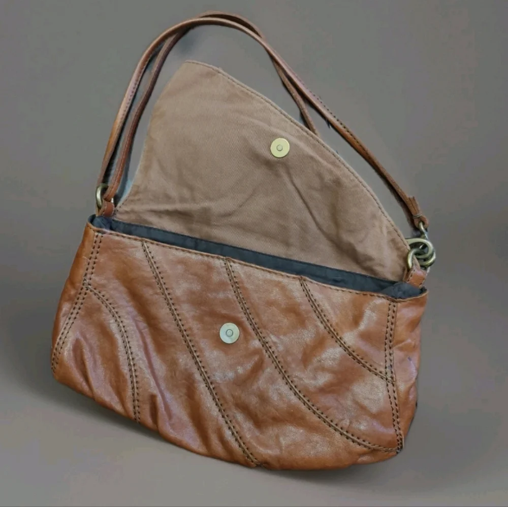 Lucky Brand Tan Leather Hobo Shoulder Bag